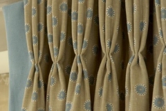 yellow blue fitted bespoke curtains