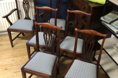 bespoke dining chair upholstery blue